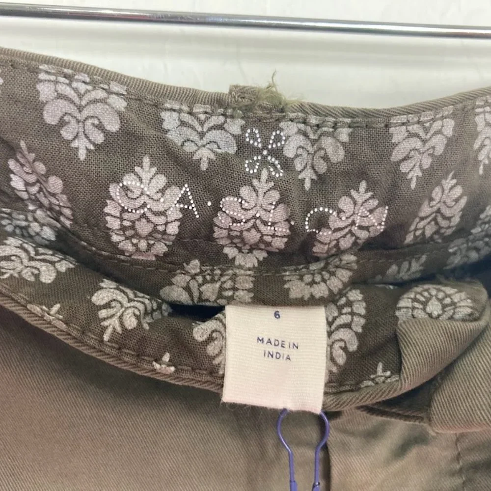 Caslon Olive Tarmac Ankle Crop Pants NWT Size 6 - Picture 5 of 7